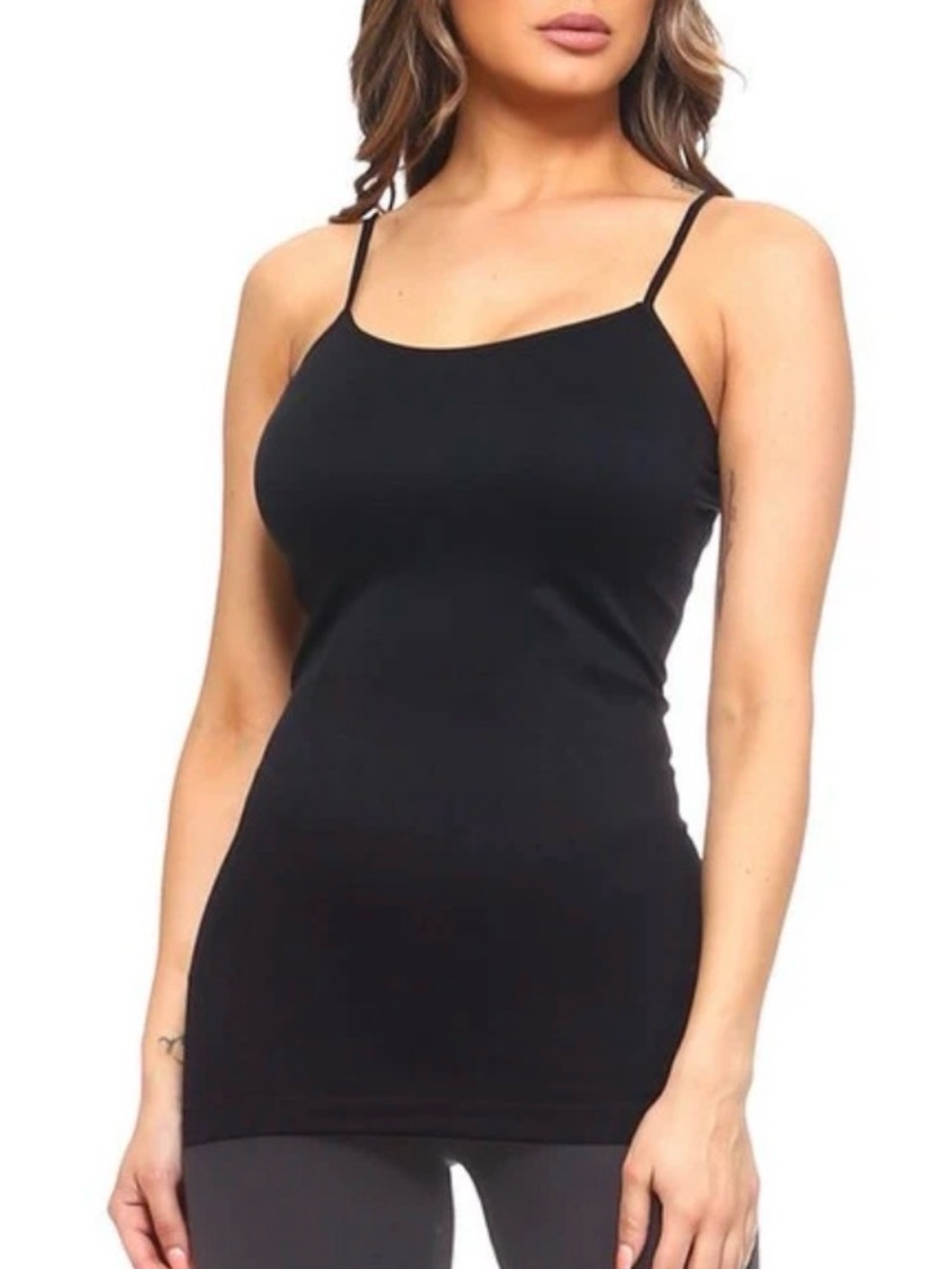 Basic Black Spaghetti Strap Tank Top
